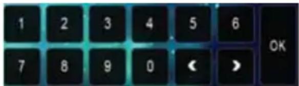 1 2 3 4 5 6 7 8 9 0 < > OK