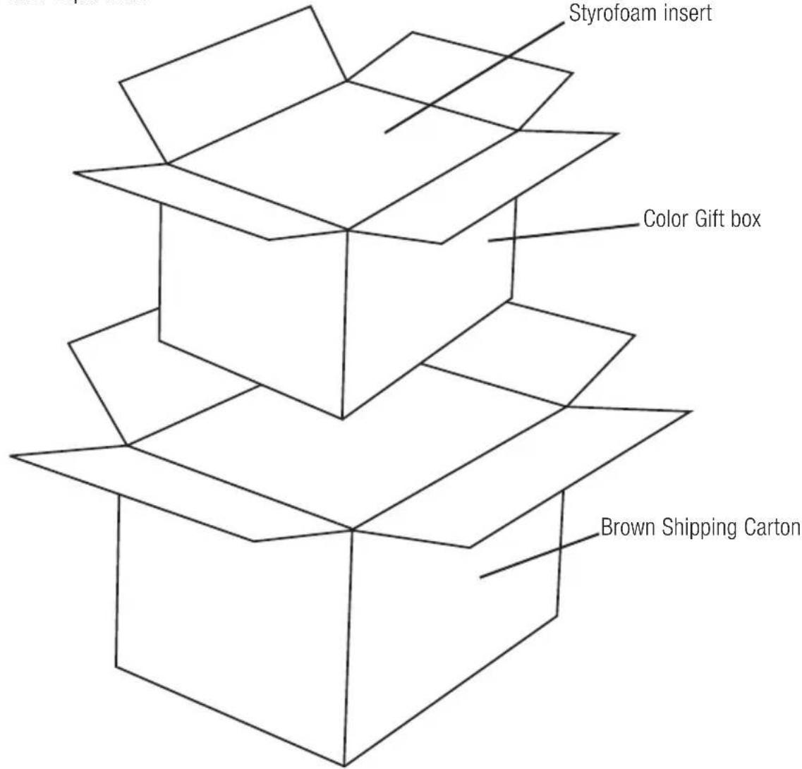 Styrofoam insert Color Gift box Brown Shipping Carton