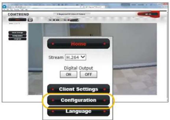 COMTREND 3 Responsible Node of Platform Stream H.264 Digital Output ON OFF Client Settings Configuration Language