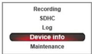 Recording SDHC Log Device info Maintenance
