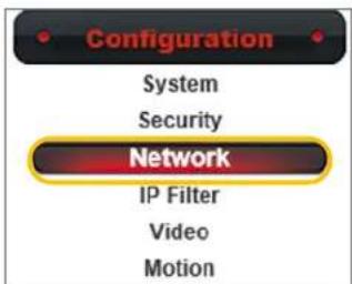 Configuration System Security Network IP Filter Video Motion