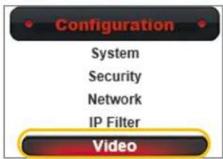 Configuration System Security Network IP Filter Video