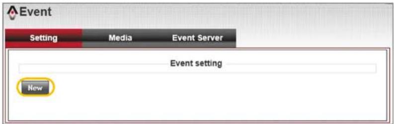 Event Setting Media Event Server Event setting New