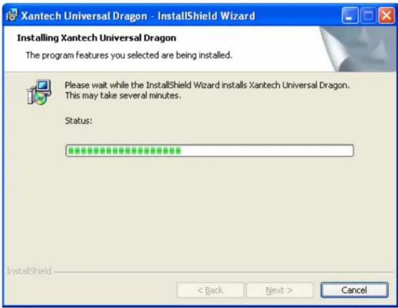 Xantech Universal Dragon - InstallShield Wizard Installing Xantech Universal Dragon The program features you selected are being installed. Please wait while the InstallShield Wizard installs Xantech Universal Dragon. This may take several minutes. Status: InstallShield < Back Next > Cancel