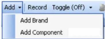 Add Record Toggle (Off) Add Brand Add Component
