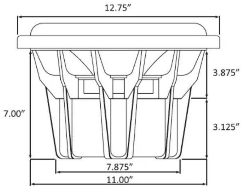 12.75" 3.875" 7.00" 3.125" 7.875" 11.00"