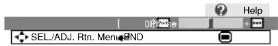 SEL./ADJ. Rtn. Menu END
