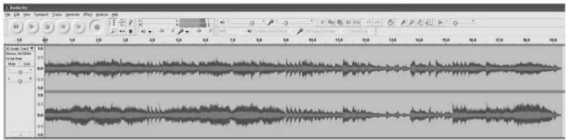 Audio File Edit View Transport Tools Generate Effect Window Help W Audio Track Stereo, 4410MHz Sub-Track Audio - Save 1.0 0.5 0.0 -0.5 -1.0 1.0 0.5 0.0 -0.5 -1.0