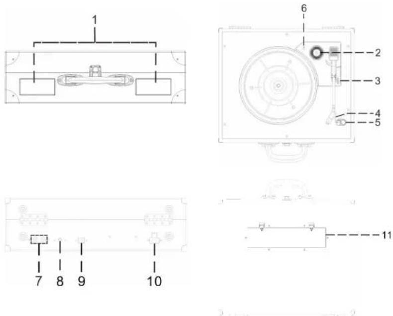 JENSEN JTA-410 - LOCATION OF CONTROLS - 1