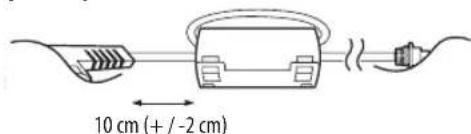 10 cm (+ / -2 cm)