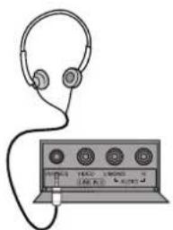 Illustration of a portable electronic device with headphones and a control panel (no visible text or symbols)
