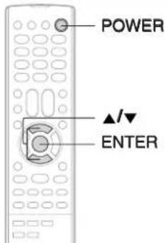 POWER ▲/▼ ENTER