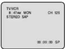TOSHIBA MW20F52 - Press TV/VCR to select TV/VCR mode. Then press DISPLAY to check the clock on the screen. - 3