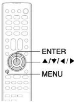 ENTER ▲/▼/◄/► MENU