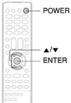 POWER ▲/▼ ENTER