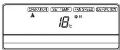 OPERATION SET TEMP FAN SPEED SUB FUNCTION A 18° H -