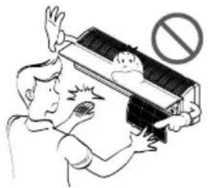 LG M182CB - Do not touch the metal parts of the product when removing the air filter. They are very sharp! - 1