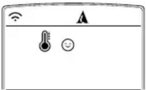 Diagram showing weather icons including thermometer, alarm, and smiley face with Wi-Fi and home screen labels