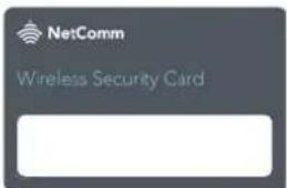 NetComm Wireless Security Card
