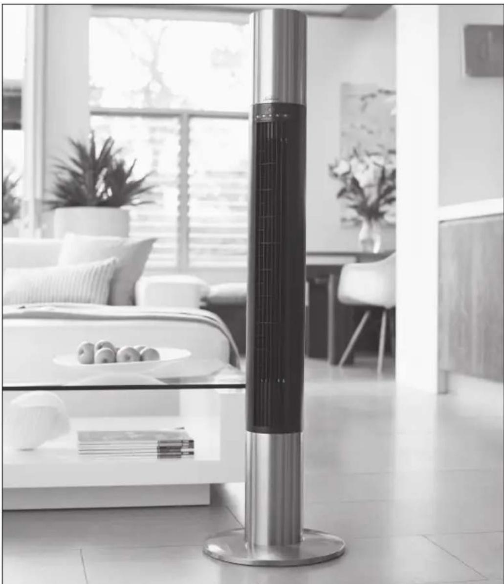 SUNBEAM FA7500 - Sunbeam Brushed Remote Control Tower Fan - 1