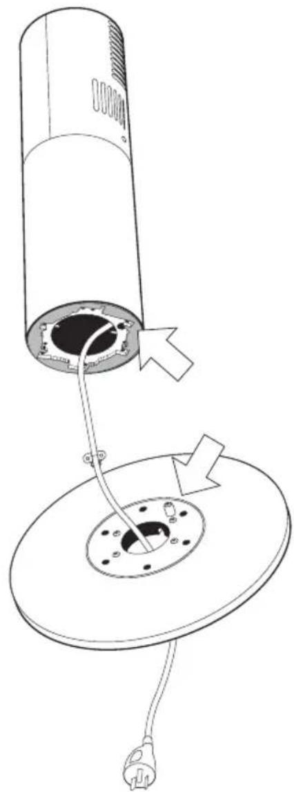SUNBEAM FA7500 - Lower the tower onto the base - 2