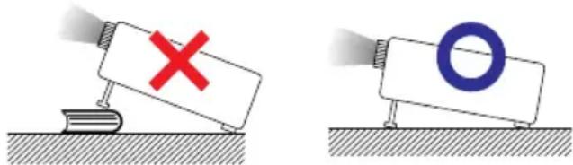 SHARP XR-10XL - Caution regarding placing of the projector - 1