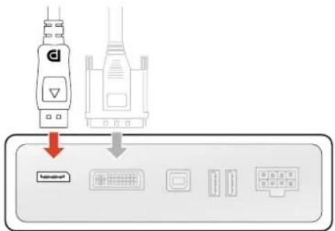 Diagram showing a device with labeled ports and connectors, including a connector icon and control buttons.