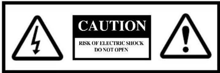 CAUTION RISK OF ELECTRIC SHOCK DO NOT OPEN