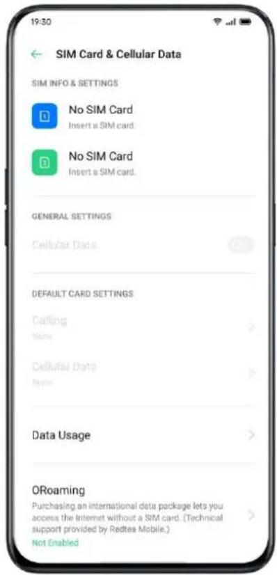 Realme Q3 Pro Special - SIM Card Settings - 1