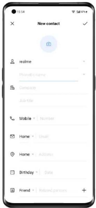 Realme Q3 Pro Special - Create New Contacts Manually - 1