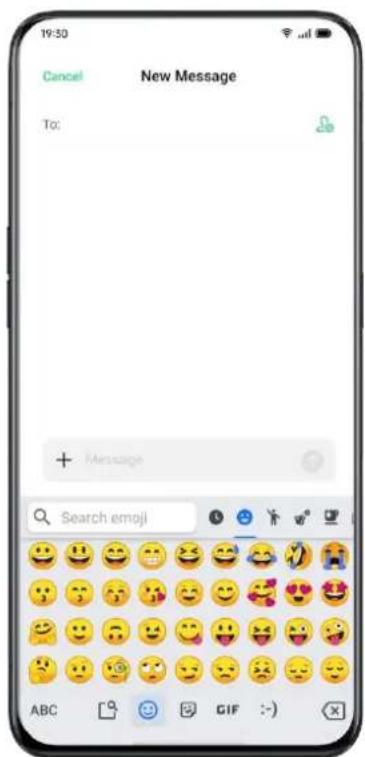 Realme Q3 Pro Special - Type Emojis and Stickers - 1