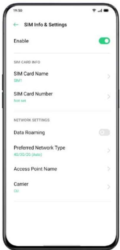 Realme Q3 Pro Special - SIM Card Settings - 2