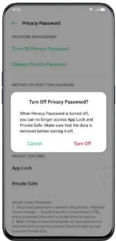 Realme Q3 Pro Special - Turn off Privacy Passcode - 1