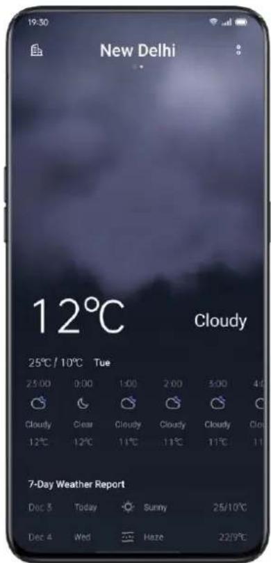Realme Q3 Pro Special - View Current Weather and Weather Forecast - 1