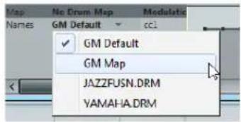 Map No Drum Map Modulator Names GM Default ccl ✓ GM Default GM Map JAZZFUSN.DRM YAMAHA.DRM