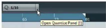 1/16 65 73 81 Open Quantize Panel !!