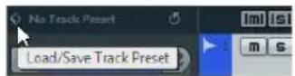 STEINBERG Cubase Elements 6 - Loading track or VST presets in the Inspector or the context menu of the track - 1