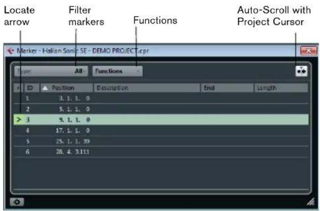 Locate arrow Filter markers Functions Auto-Scroll with Project Cursor Marker - Hallion Sonic SE - DEMO PROJECT Tcpr Type All Functions ID Position Description End Length 1 3.1.1.0 2 5.1.1.0 >3 9.1.1.0 4 17.1.1.0 5 25.1.1.39 6 28.4.3111