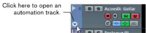 Click here to open an automation track.