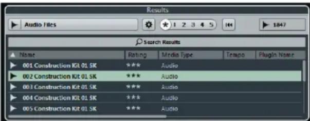 Results Audio Files 1 2 3 4 5 1847 Search Results Name Rating Media Type Tempo Plugin Name 001 Construction Kit 01. SK *** Audio 002 Construction Kit 01. SK *** Audio 003 Construction Kit 01. SK *** Audio 004 Construction Kit 01. SK *** Audio 005 Construction Kit 01. SK *** Audio
