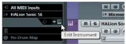 All MIDI Inputs HALion Sonic SE Edit Instrument