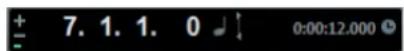 STEINBERG Cubase Elements 6 - Setting the time format in the Transport panel - 1