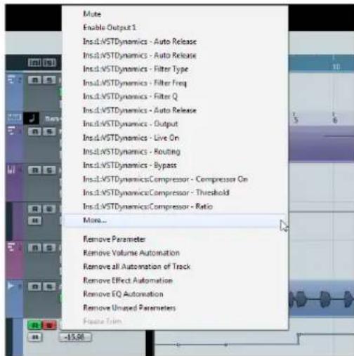 Mate Enable Output 1 Ins:LVSTDynamics - Auto Release Ins:LVSTDynamics - Auto Release Ins:LVSTDynamics - Filter Type Ins:LVSTDynamics - Filter Freq Ins:LVSTDynamics - Filter Q Ins:LVSTDynamics - Auto Release Ins:LVSTDynamics - Output Ins:LVSTDynamics - Live On Ins:LVSTDynamics - Reouting Ins:LVSTDynamics - Bypass Ins:LVSTDynamics Compressor - Compressor On Ins:LVSTDynamics Compressor - Threshold Ins:LVSTDynamics Compressor - Ratio Move... Remove Parameter Remove Volume Automation Remove all Automation of Track Remove Effect Automation Remove EQ Automation Remove Unused Parameters Delete Trim -15.96