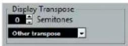 STEINBERG Cubase Elements 6 - Display Transpose - 1