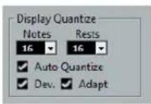 STEINBERG Cubase Elements 6 - Display Quantize - 1