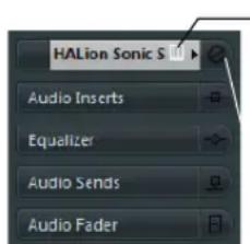 HALion Sonic S Audio Inserts Equalizer Audio Sends Audio Fader