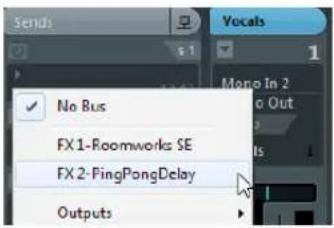 Sends No Bus FX 1-Roomworks SE FX 2-PingPongDelay Outputs