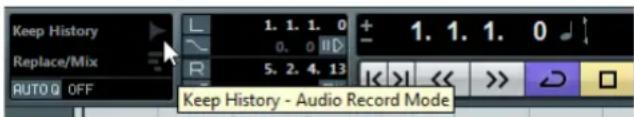 Keep History Replace/Mix AUTO Q OFF 1. 1. 1. 0 0. 0 5. 2. 4. 13 Keep History - Audio Record Mode