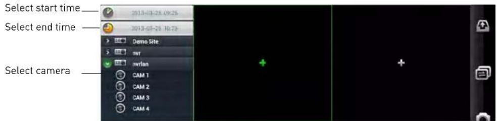 Select start time Select end time Select camera 2013-03-26 09:25 2013-03-26 10:25 Demo Site nvr nviwan CAM 1 CAM 2 CAM 3 CAM 4