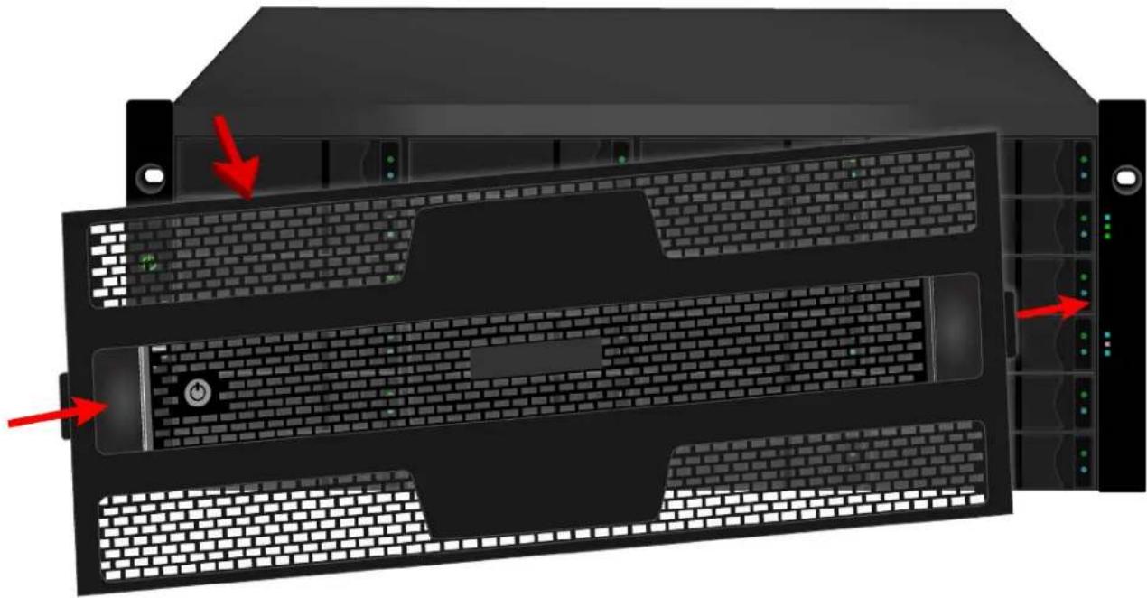 Promise Technology Vess A6800 - INSTALLING OR REMOVING THE SECURITY COVER - 1